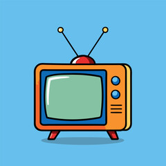 TV vector icons set. Television icon
