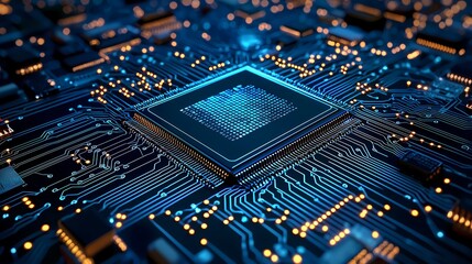 Digital Circuit Board with a Chip