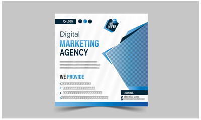 Digital marketing banner design template. Social media poster, banner template design. Editable Corporate business poster template. Web banner
