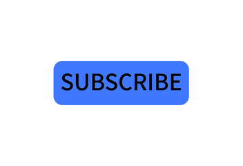 Illustration of a blue 'Subscribe' button in a minimalist design. Represents online subscription services, user engagement, marketing actions, and cloud-based applications.