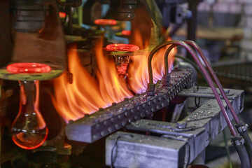 Processing line of light bulb factory.