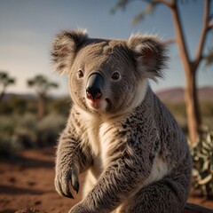 Fototapeta premium Cute Safari Koala Bear Marsupial wildlife Animal 