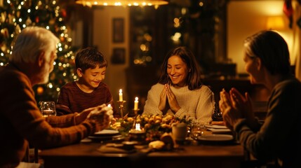 Family at mealtime.