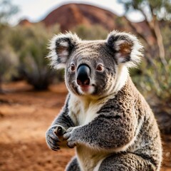 Fototapeta premium Cute Koala Bear Marsupial wildlife Animal 