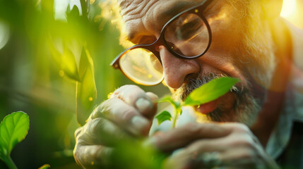 Scientists is making observation