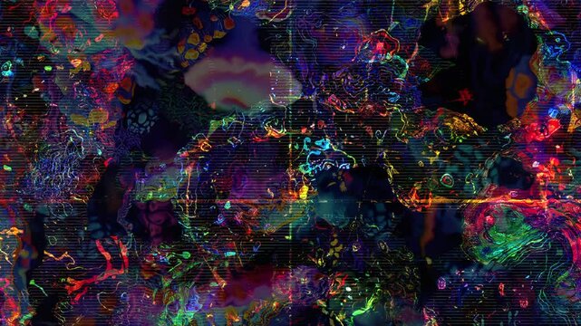 Psychedelic video background 4k - Abstract Animation VJ Loop Vibrant Color