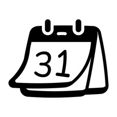A doodle style icon of calendar 