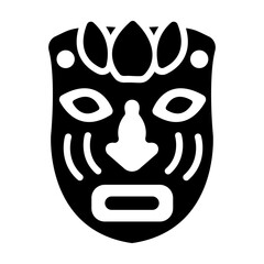 Polynesian idol icon designed in filled style 