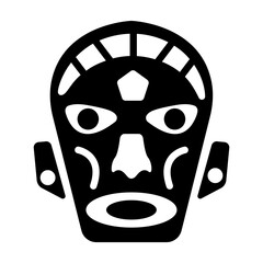 Primitive mask icon in filled style 