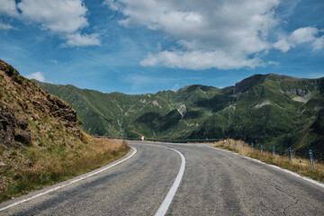 Carpathian landscapes in the Fagaras Mountains, Transylvania, Romania. Transfăgărășan landscape.  