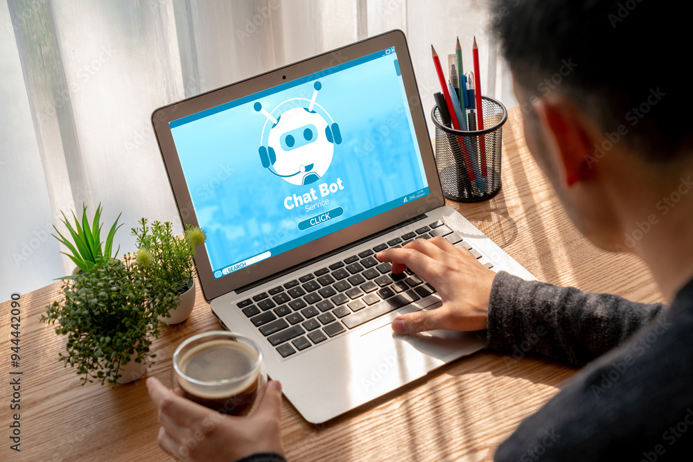 Poster chatbot software application for modish online business that automatically reply to customer questio