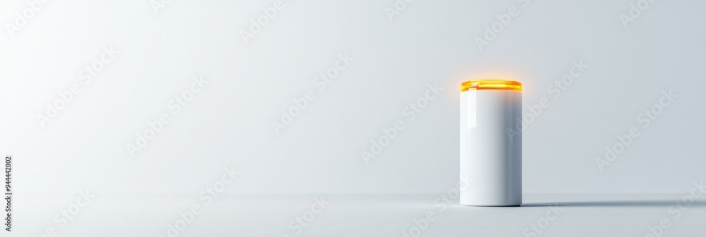 Poster a 3d single icon of an electric car battery with a glowing charge indicator symbolizing efficient en