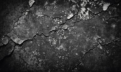 Obraz premium Cracked concrete surface with a worn, weathered texture