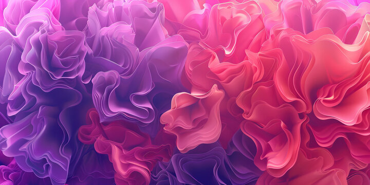 A vibrant abstract pattern of pink and purple hues, creating an uplifting and feminine atmosphere.