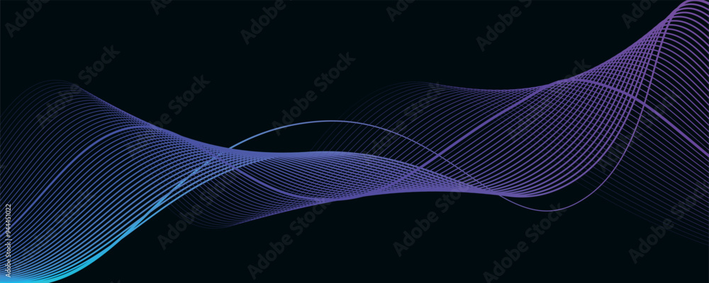 Poster abstract wave element for design.green. digital frequency track equalizer. stylized line art backgro
