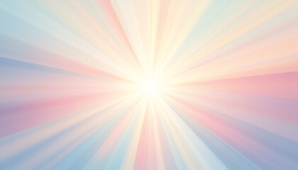 Obraz premium Soft pastel radial bursts expanding outward from a central point creating gentle gradients that radiate a calm peaceful energy.