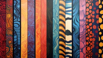 Colorful Striped Abstract Pattern