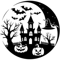 halloween background with pumpkin