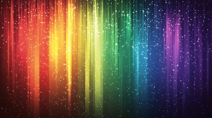 Vibrant Rainbow Light Streaks with Sparkles