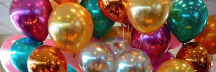 Seventy-Five Year Birthday Celebration Featuring Foil Helium Balloons