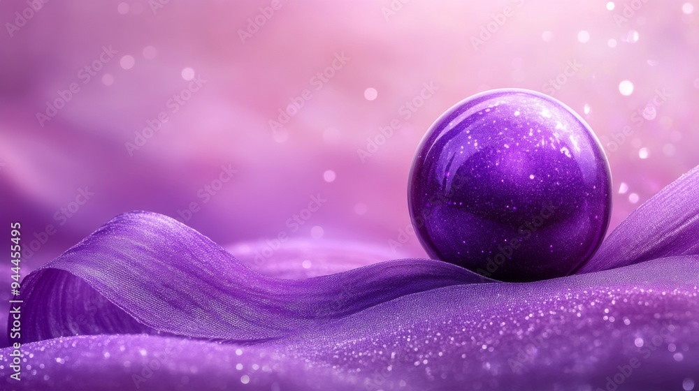 Poster Purple Enchanted Egg with Mystical Background