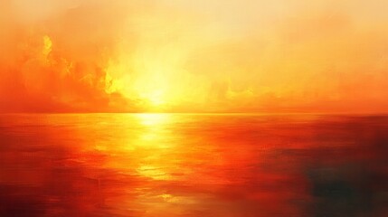 Stunning Ocean Sunset Painting