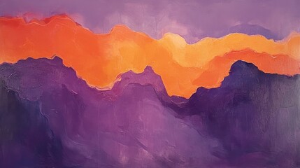 Naklejka premium Abstract Mountain Sunset