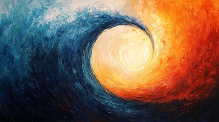 Fototapeta premium Abstract Vortex of Elemental Colors