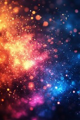 Fototapeta premium Colorful fireworks lighting up the night sky during a festive celebration in autumn