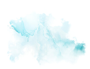 Obraz premium Watercolor cloud in soft blue hues creates a dreamy and ethereal atmosphere