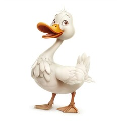 Duck Wonder emotion fantasy animal cartoon isolated whitebackground