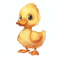 Fototapeta premium Duck Wood element animal cartoon isolated whitebackground 16:9
