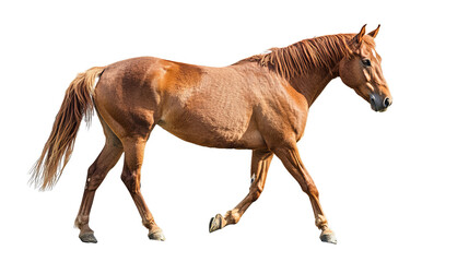 Obraz premium horse standing high on transparency background PNG