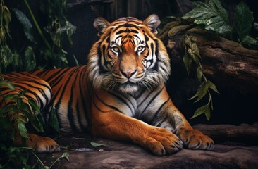 Obraz premium Silent Power The Tiger in Enigmatic Shades