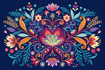 This image features an array of abstract floral designs placed upon a dark background, emphasizing creativity, artistic expression, and a variety of intricate patterns.
