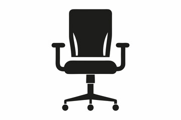 chair icon, office chair vector silhouette illustration	
