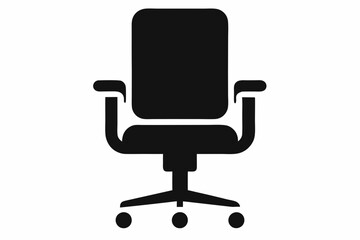 chair icon, office chair vector silhouette illustration	
