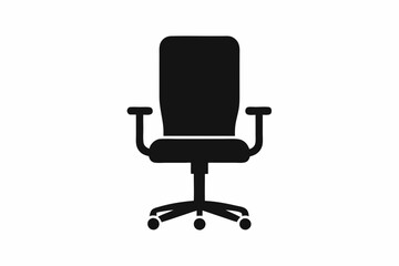 chair icon, office chair vector silhouette illustration	
