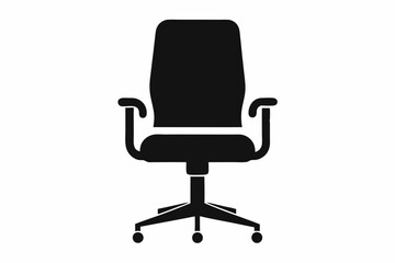 Fototapeta premium chair icon, office chair vector silhouette illustration 