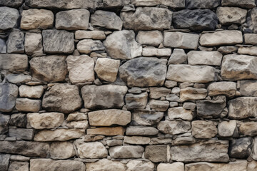 Obraz premium Processed collage of old medieval stone wall texture in daylight. Background for banner