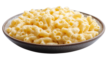 acaroni chesee on plate isolated on white background, PNG