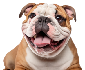 PNG Smiling bulldog mammal animal boxer.