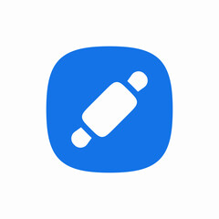 rolling pin kitchen cook icon