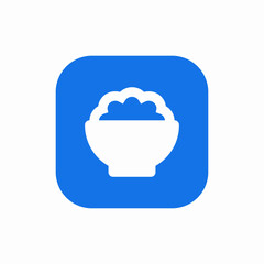 rice bowl meal food icon