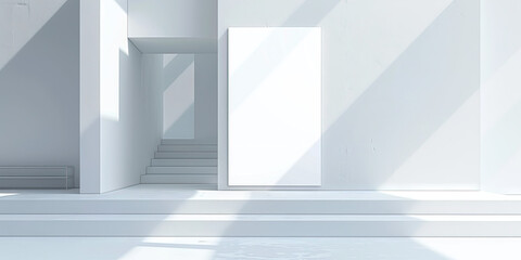 Home Decor Abstracts - White: A versatile white abstract, allowing homeowners to customize their space with any color scheme, ideal for a furniture or interior design store