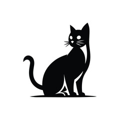 Whisker Thin Minimalist Cat Silhouette Art