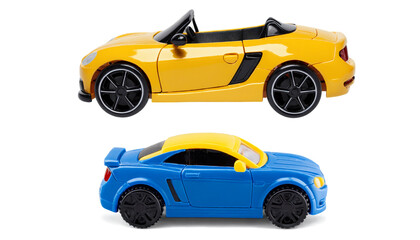 Obraz premium toy cars on a transparent background