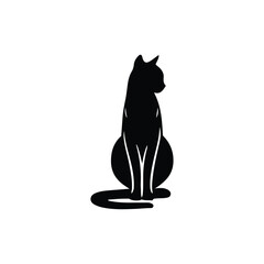 Whisker Trails Modern Cat Silhouette Art