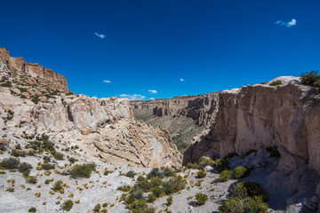 View of Canyon Anaconda and it's river at the bottom of the canyon - Bolivia