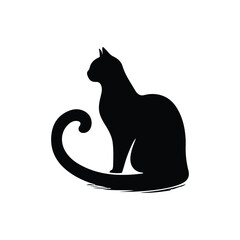 Whisker Trails Modern Cat Silhouette Art